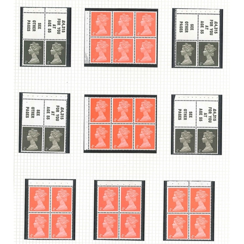 2766 - UK; 1967-70 selection of Machin booklet panes u.m. on pages (39 panes).