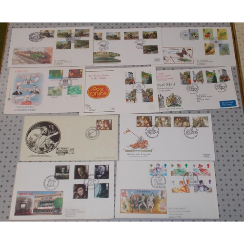 3088 - UK FDCs; 1985 seln. of ten covers with special handstamps on sets (1 is singe stamp only, 1 is std. ... 