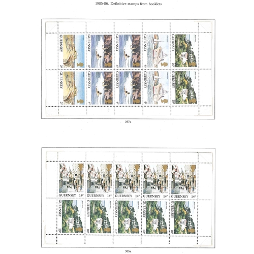 3331 - Guernsey; 1971-94, and 2002, collection of u.m. booklet panes on pages. Face value £50+.... 