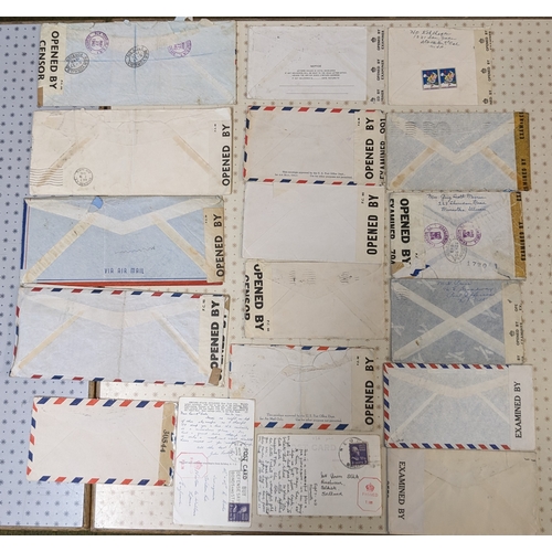 350 - USA; bundle of WW2 censor covers mainly to UK (much to Scotland). (38, and 2 postcards)... 