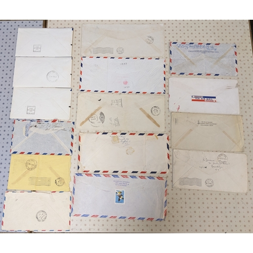 348 - USA; c.1930-59 bundle of airmail covers, commercial and philatelic. (c.63)