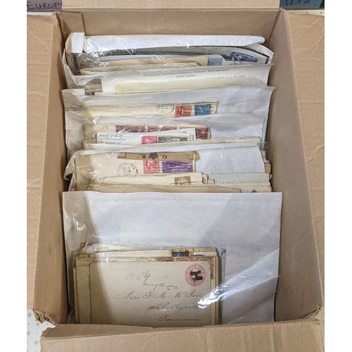 352 - USA; box of mixed covers, from some 19th Century to c.1970s. Mainly commercial or souvenir (i.e. ver... 