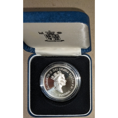 1152 - UK Coins; 1990 Queen Mother silver proof crown in original box.