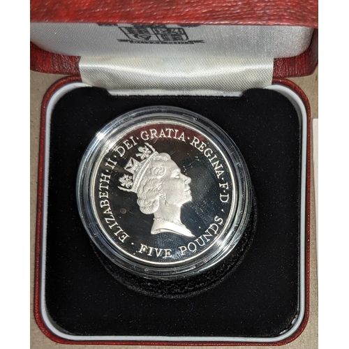 1168 - UK Coins; 1996 Queen's Birthday silver proof crown, in original box.