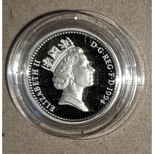 1158 - UK Coins; 1994 £1 (Scottish Lion) silver proof in capsule.