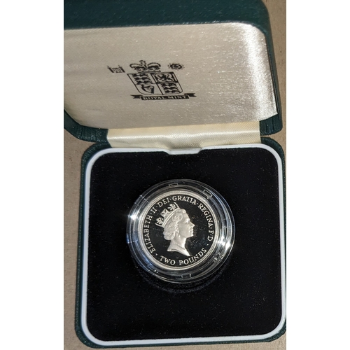 1163 - UK Coins; 1995 Second World War £2 silver proof in original box.