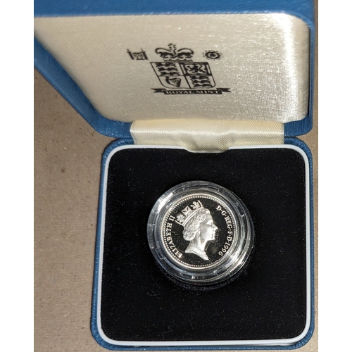 1169 - UK Coins; 1996 £1 (Celtic Cross) silver proof in original box.