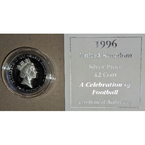 1170 - UK Coins; 1996 Football £2 silver proof in capsule.