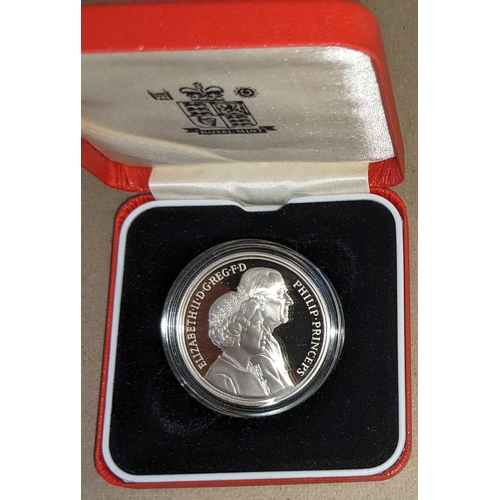 1176 - UK Coins; 1997 Golden Wedding £5 crown silver proof in original box.