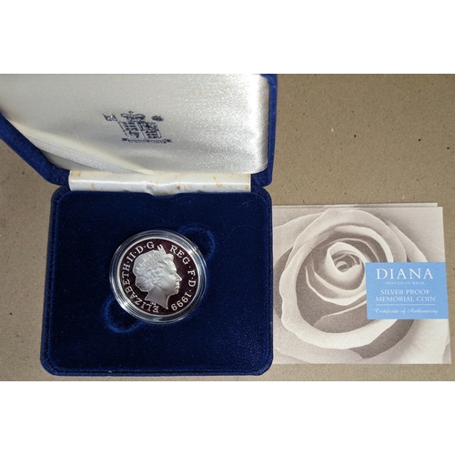 1178 - UK Coins; 1997 Diana £5 crown silver proof in original box.