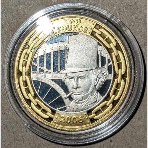 1201 - UK Coins; 2006 Brunel £2 silver proof in capsule.