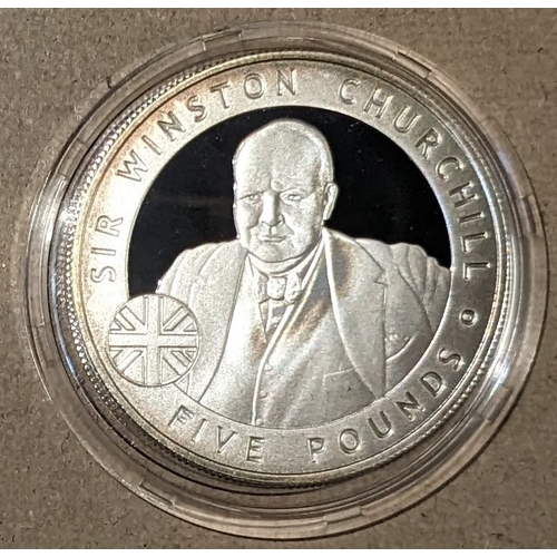 1240 - Coins; Jersey; 2006 Churchill £5 silver proof in capsule.