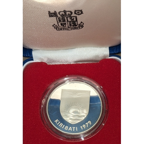 1242 - Coins; Kiribati; 1979 Independence $5 silver proof in original box.... 