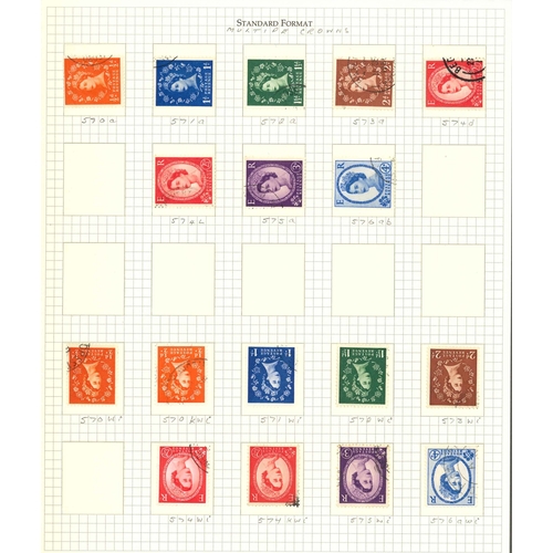 3394 - UK Collections; 1952-70 small colln. of definitives on sixteen pages wirh Wildings inc. a few sidewa... 