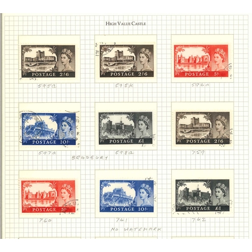 3394 - UK Collections; 1952-70 small colln. of definitives on sixteen pages wirh Wildings inc. a few sidewa... 