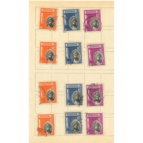 2615 - Zanzibar; 1936 Silver Jubilee 10c (17), 20c (25), 30c (25), and 50c (34), all used, mainly good/fine... 