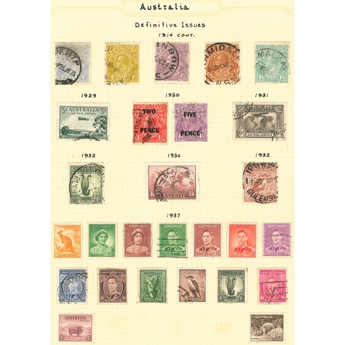 1344 - Australia; 1913-47 mainly used colln. on a few pages. (130)