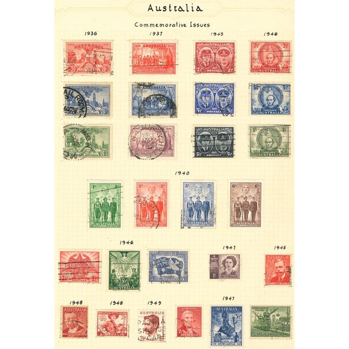 1344 - Australia; 1913-47 mainly used colln. on a few pages. (130)