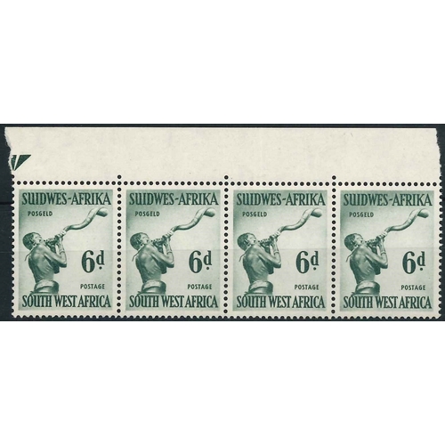 313 - South West Africa; 1954 definitive 6d with watermark 