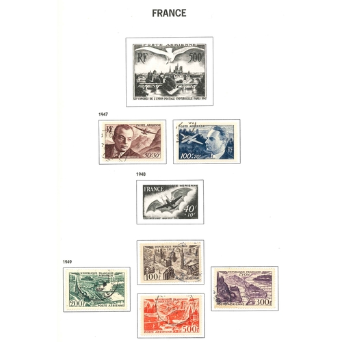 101 - France; 1936-58 small f.u. collection of Airmails comprising 1936 short set to 3f50 (mixed grades), ... 