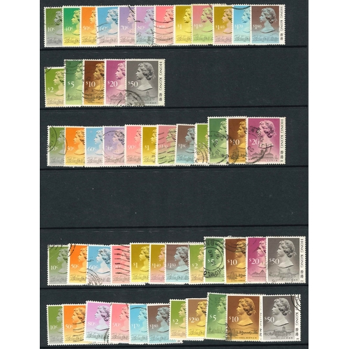 160 - Hong Kong; QV to QE mainly used collection on stockleaves, mainly defins plus a few commems. Mainly ... 