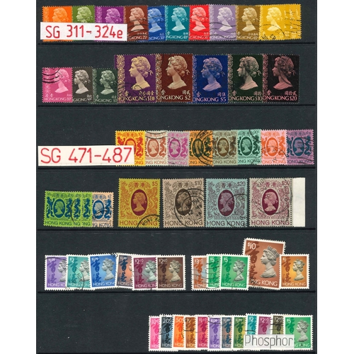 160 - Hong Kong; QV to QE mainly used collection on stockleaves, mainly defins plus a few commems. Mainly ... 