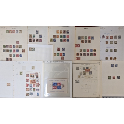 130 - Germany; bundle of pages taken from various collections, generally of medium value (i.e. very little... 