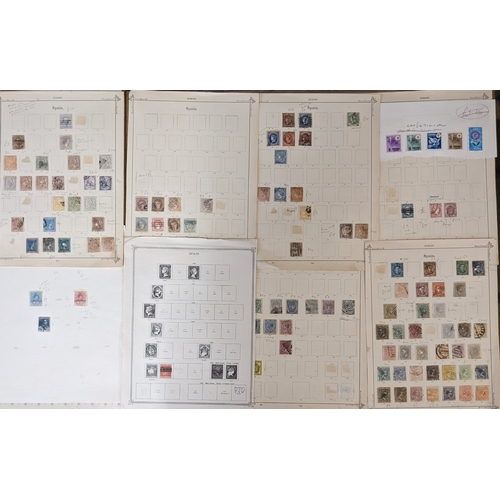 314 - Spain; bundle of pages taken from various collections, early to fairly modern, mint and used, with s... 