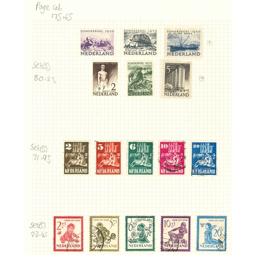 250 - Netherlands; 1923-56 neat collection of largely charity issues on 13 pages, mainly fine used (a few ... 