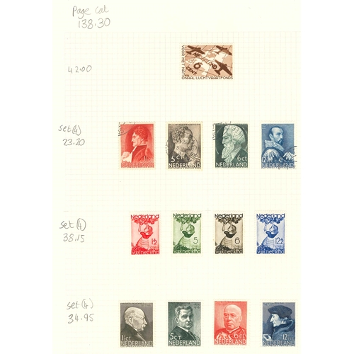 250 - Netherlands; 1923-56 neat collection of largely charity issues on 13 pages, mainly fine used (a few ... 