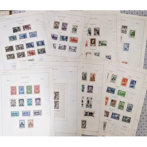 356 - U.S.S.R.; 1918-59 collection on incomplete run of printed pages, m.mint or used, with many sets and ... 