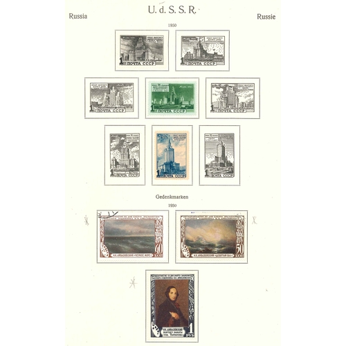 356 - U.S.S.R.; 1918-59 collection on incomplete run of printed pages, m.mint or used, with many sets and ... 