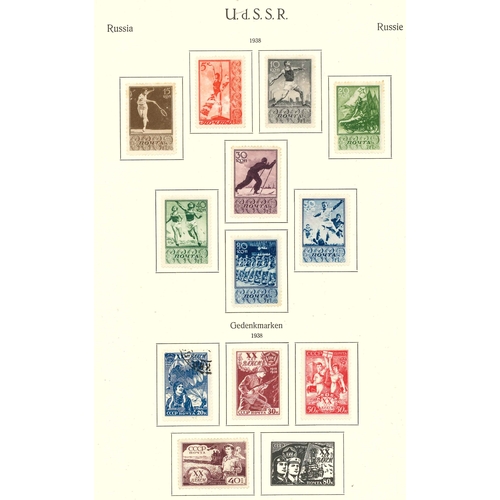 356 - U.S.S.R.; 1918-59 collection on incomplete run of printed pages, m.mint or used, with many sets and ... 