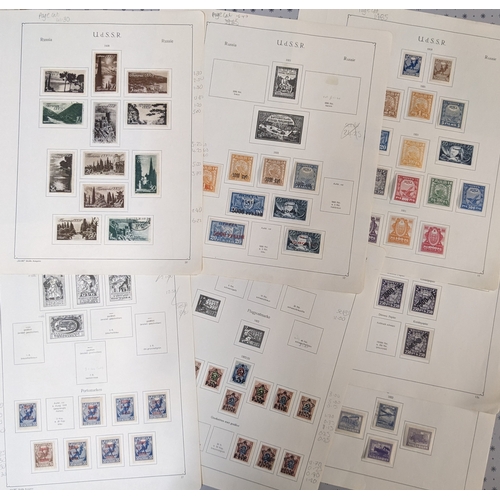 356 - U.S.S.R.; 1918-59 collection on incomplete run of printed pages, m.mint or used, with many sets and ... 