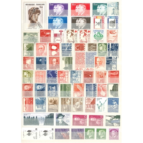 1043 - Thematic; Czesław Słania; stockleaf of stamps engraved by Czesław Słania - Monaco (5), France (1), D... 