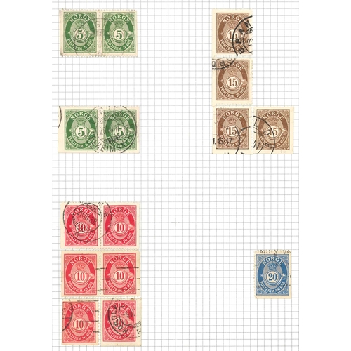 263 - Norway; 1855-c.1929 fine collection in album, nearly all used. Neatly arranged but not yet written-u... 