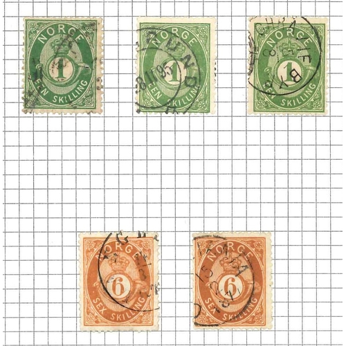 263 - Norway; 1855-c.1929 fine collection in album, nearly all used. Neatly arranged but not yet written-u... 