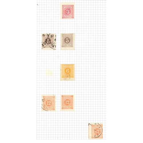 325 - Sweden; Postage Dues; 1874-82 mainly used on eight pages with 1874 perf.14 set (10) u. plus various ... 