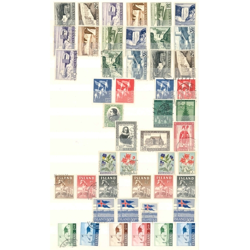 166 - Iceland; fine early to modern mix in stockbook (27 sides with stamps). Includes good range of 1876-1... 