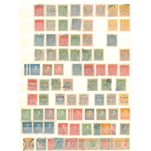 166 - Iceland; fine early to modern mix in stockbook (27 sides with stamps). Includes good range of 1876-1... 