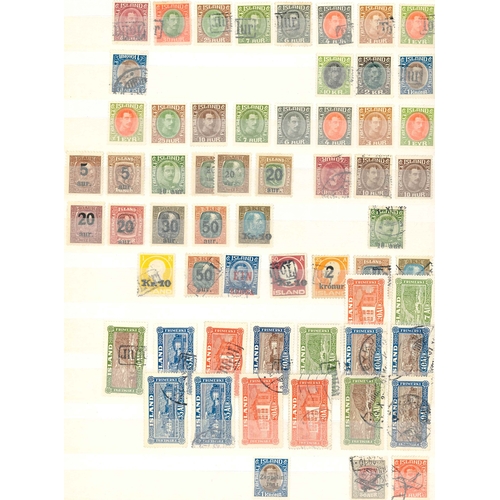 166 - Iceland; fine early to modern mix in stockbook (27 sides with stamps). Includes good range of 1876-1... 