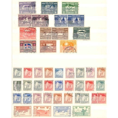 166 - Iceland; fine early to modern mix in stockbook (27 sides with stamps). Includes good range of 1876-1... 