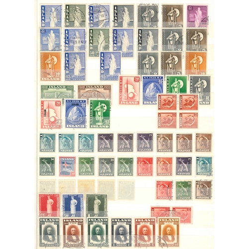 166 - Iceland; fine early to modern mix in stockbook (27 sides with stamps). Includes good range of 1876-1... 