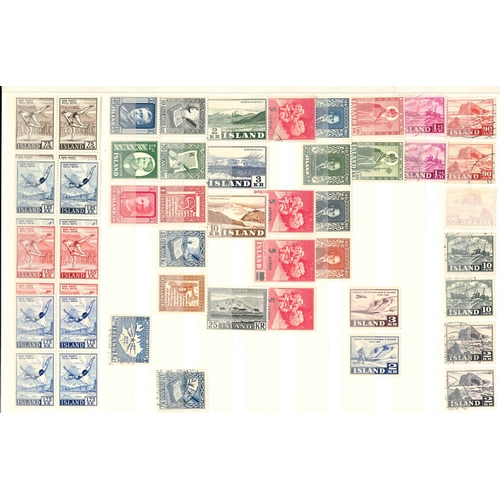 166 - Iceland; fine early to modern mix in stockbook (27 sides with stamps). Includes good range of 1876-1... 