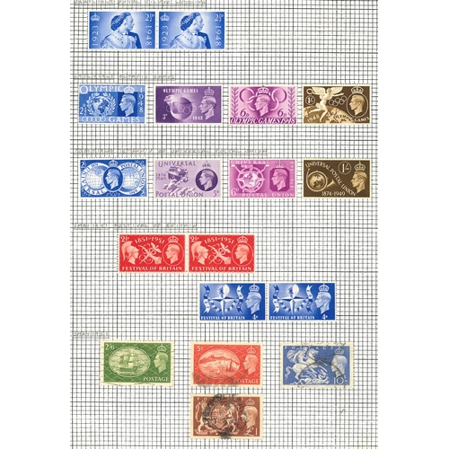 765 - UK Collections; 1841-1970 small colln. on pages with two 1841 2d blue used pairs, 1925 Wembley set l... 