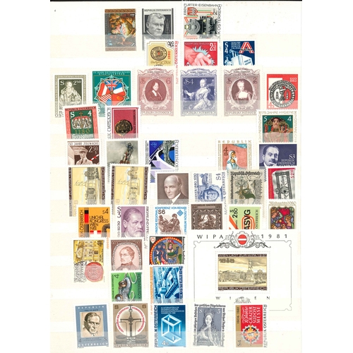 21 - Austria; 1854-1993 quite extensive but fragmented mint and used collection in three stockbooks (40 s... 