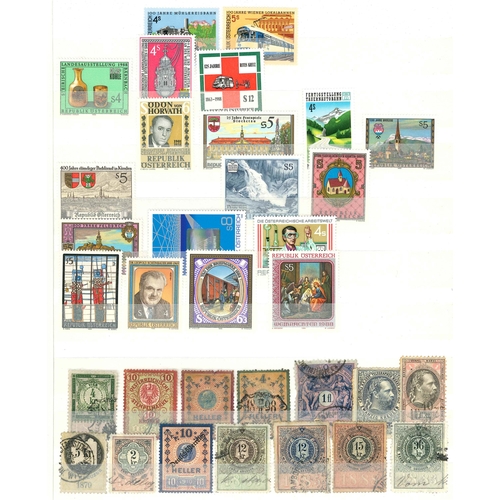 21 - Austria; 1854-1993 quite extensive but fragmented mint and used collection in three stockbooks (40 s... 