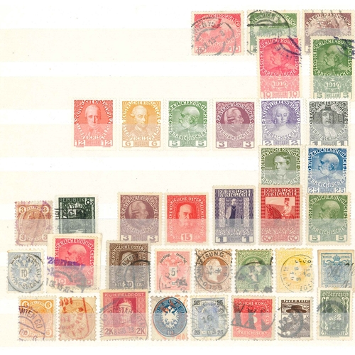 21 - Austria; 1854-1993 quite extensive but fragmented mint and used collection in three stockbooks (40 s... 