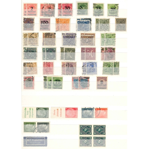 132 - German Area; stockbook (10 sides with stamps) with a varied mix - a few Württemberg, Third Reic... 