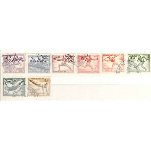 132 - German Area; stockbook (10 sides with stamps) with a varied mix - a few Württemberg, Third Reic... 